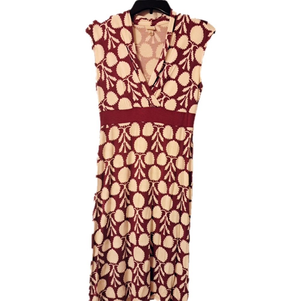 Merona Size XS White and Purple Patterned Dress